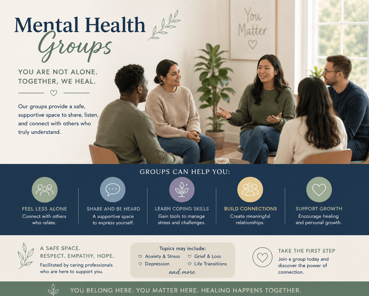 Group therapy session - Mental health